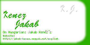 kenez jakab business card